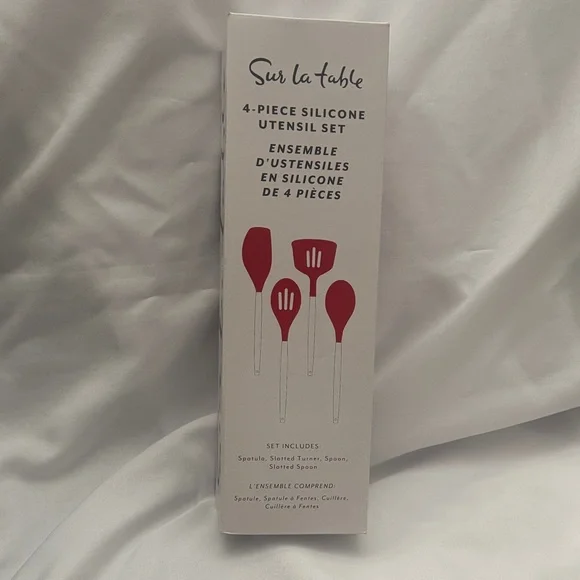 Sur La Table Red Silicone Utensil Set - Picture 6 of 6